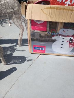 Large light up snow man 50 use years