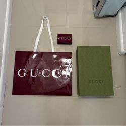Gucci Empty Shoe Box & Shopper Bag