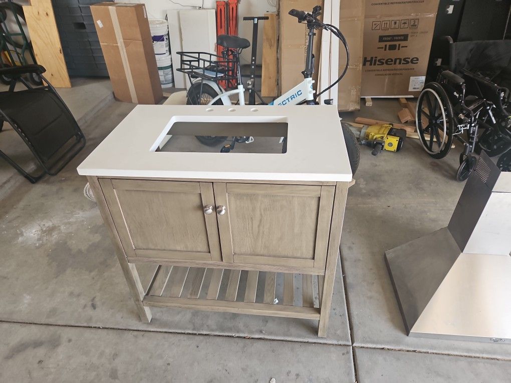 36" Bathroom Vanity with Under Mount Sink,All Products : American Fashion Style Bags On Sale