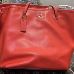 Orange coach Purse 
