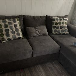 couch, Bed And Bed frame And Mirrors 