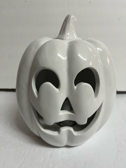 Halloween Ceramic Light-up Pumpkin