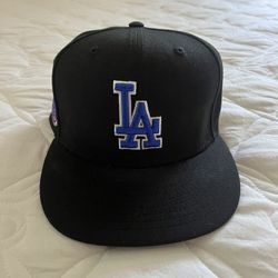 Black Los Angeles Dodgers Fitted Hat