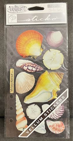 Vellum Sea Shell Stickers New