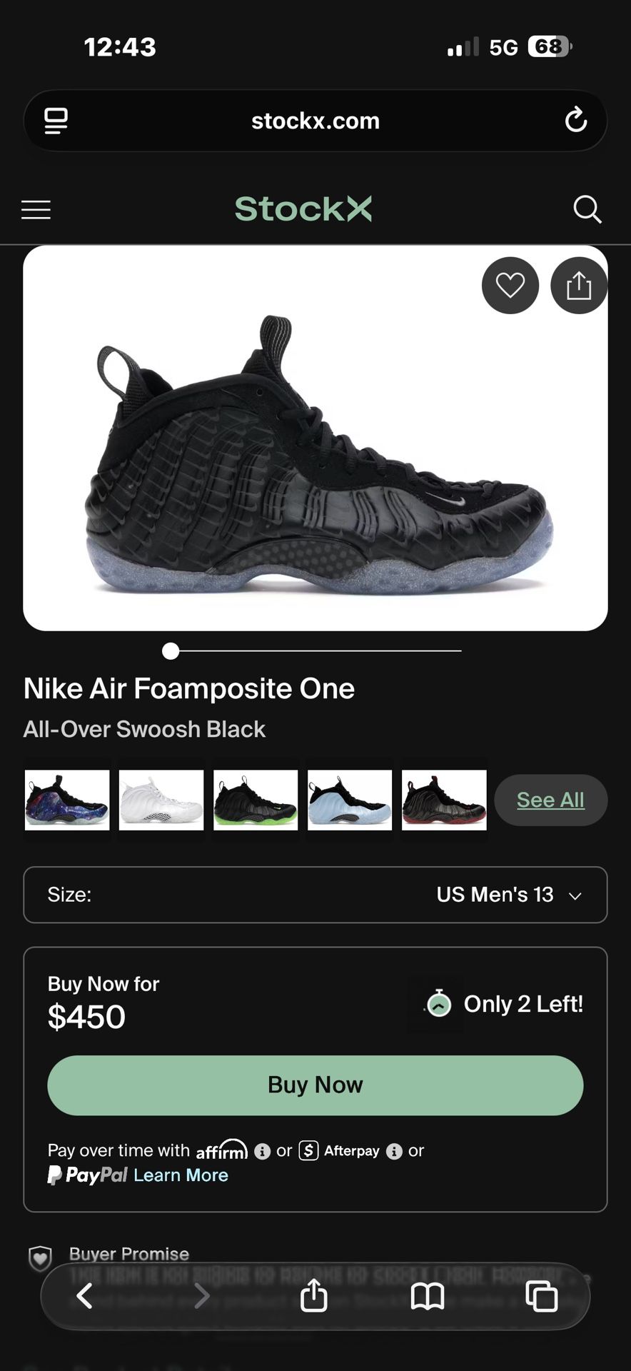 Nike Air Foamposite One - “All-Over Swoosh” (Rare color way)