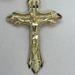 14K Gold Cross Pendant. New