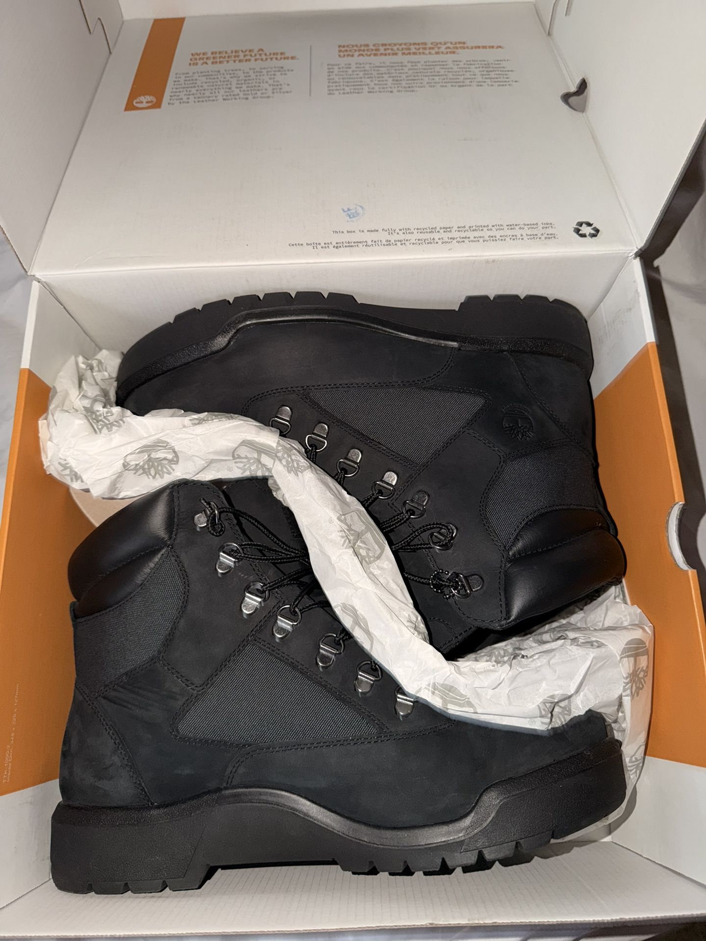 TIMBERLAND FIELD BOOT 6 IN BOOT BLACK NUBUCK
