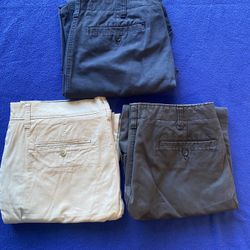 NAUTICA & JOSEPH ABBOUD Black & Blue Pants Size 34 X 30