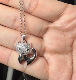 Tsundere Kitten gold-plated necklace