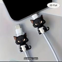 Black Cat C Type USB Cords Set of 2