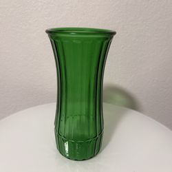 Vintage Hoosier Green Glass Vase