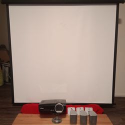 Viviteck Dlp Projector/Movie Screen & Surround Soeakers
