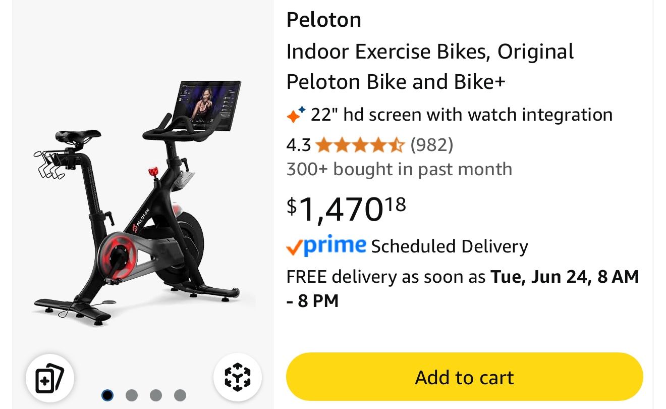 Peloton Indoor Exercise Bikes, Original Peloton Bike