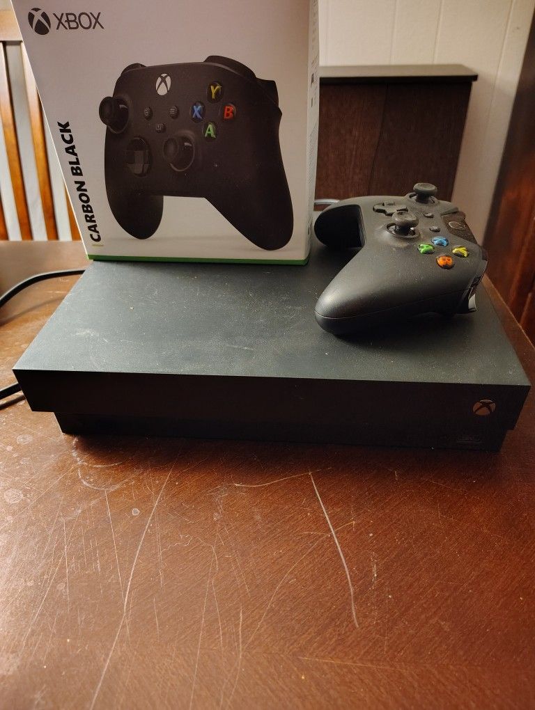 Xbox One X With 2 Controllers