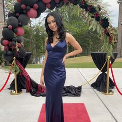 Long Blue Formal Dress