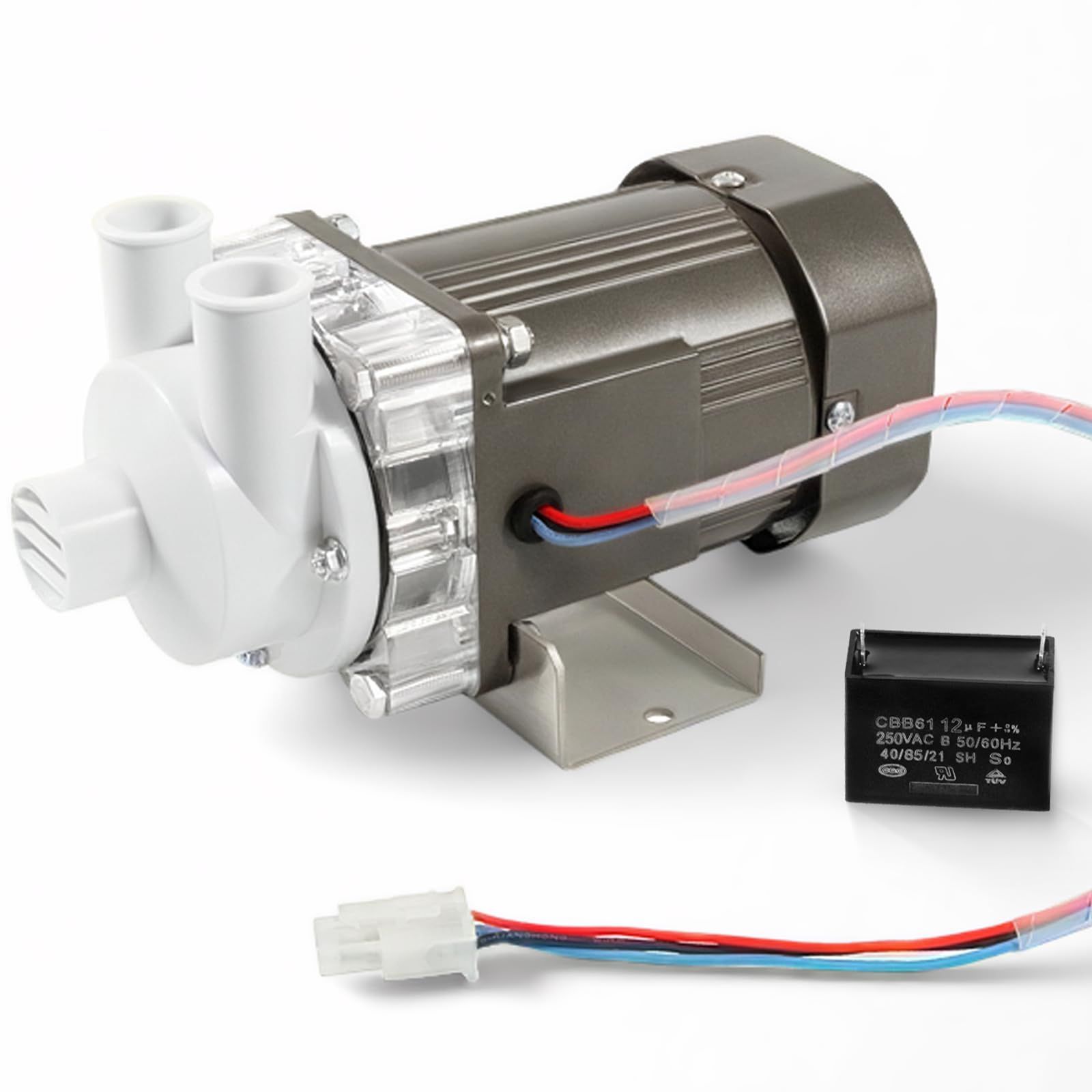 S-0731 Ice Machine Motor For Hoshizaki Ice Machine, Pump Assy Motor For Hoshizaki Ice Maker KM-901 KM-1100 KM-1340, Come With Mounting Plate And 16in