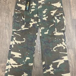 Camo baggy serenede jeans