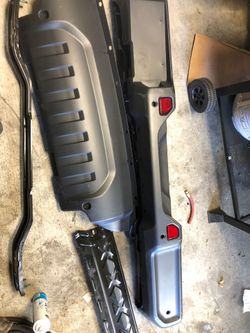 Jeep Wrangler rear bumper and front bottom skid plate