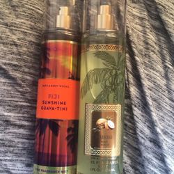 Bath and body Works, Fiji, sunshine, guava, and Waikiki beach coconut 8 ounce each