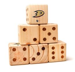 NHL Anaheim Ducks Mighty Ducks Hockey wooden YARD DICE game  brand new