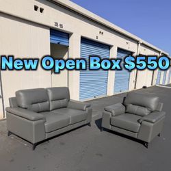 New Open Box $550 Gray Matching Couch Set New Open Box 📦 Free Local Drop Off 🚛