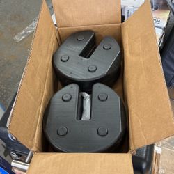 40 lbs. Black US Weight Canopy Weight Plates with Carry Strap (Set of 4) 10 Lb Each Plate 