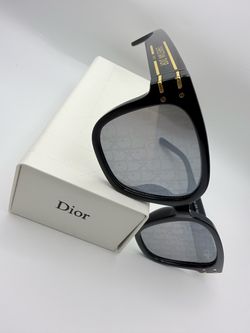 CD  Black Sunglasses with Gold Hardware