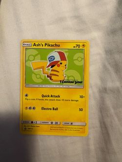 Ash’s pikachu green background