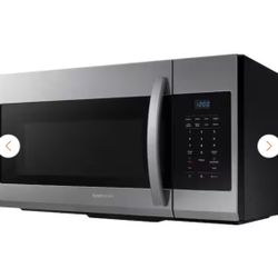 Microwave Samsung 30 in. 1.7 cu. ft. 1000 W Fingerprint Resistant Stainless Steel Over-the-Range 