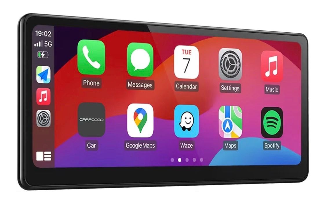 CarpodGo T3 Pro Portable 60fps Wireless Carplay Android Auto,8.9 Inch 1920 * 720 IPS Touch Screen