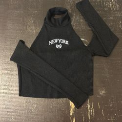 Black Off-shoulder + Turtle Neck 
