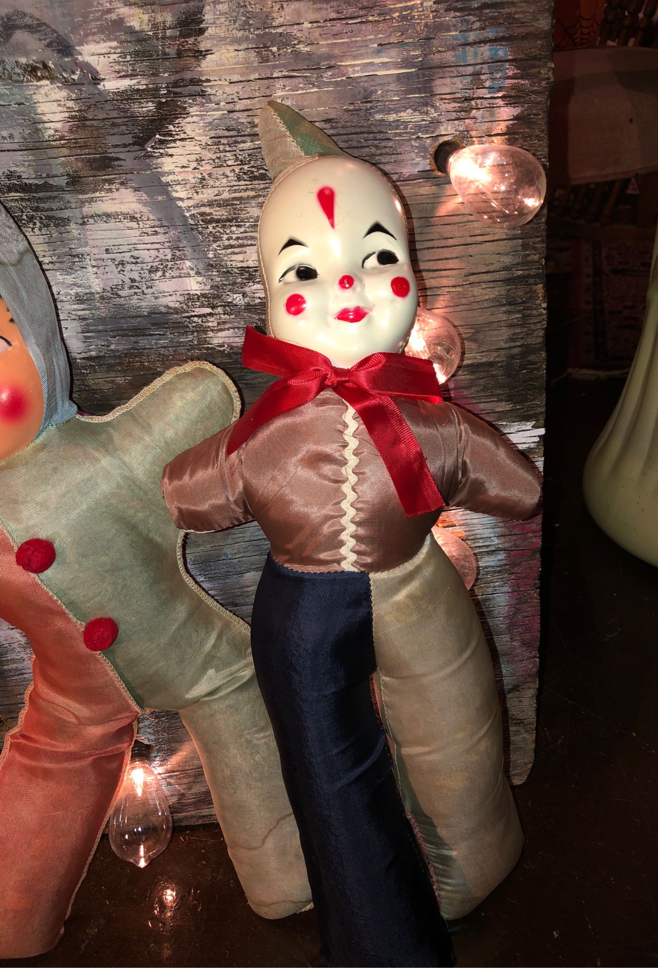 Antique Vintage 1930s 1940s 1950s Clown Doll