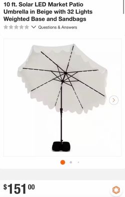 10 ft solar led umbrella