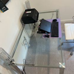 Glass Office Desk And Chair