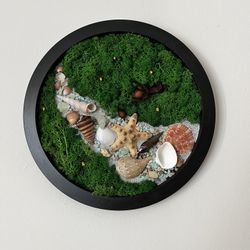 Preserved Moss Wall Art – Natural & Maintenance-Free Green Decor 12"