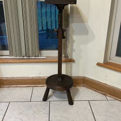 Primitive Carved Welsh Adjustable Candle Stand/lectern  (Pascagoula)