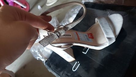 Steve madden grey chunky heels 7.5womens