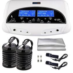 Dual Ionic Foot Bath Detox Machine, Professional Foot Detox Machine, Ionic Ion Detox Foot Bath Spa Cleanse Detoxification Machine with Basin, 2 Waist 