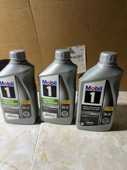 Based on the photo, these are three new 1-quart bottles of Mobil 1 synthetic motor oil (two 0W-20 and one 5W-20).