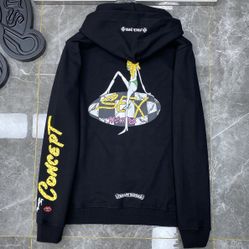 Chrome Matty Boy Hearts Black Pullover Denim Jeans Tears Hoodie Gallery Hooded Jacket Dept Hellstar Coat Small S Medium M Large L XL