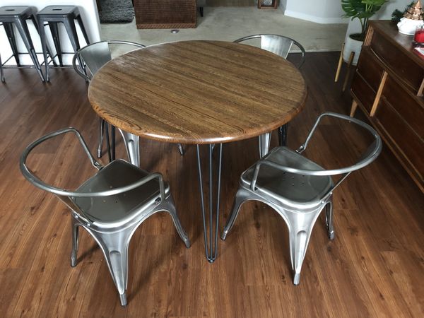 Mid Century Modern Rustic Dining Table W Chairs For Sale In Stockton Ca Offerup