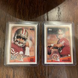 Joe Montana & Jerry Rice Vintage Football Cards