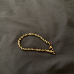 Gold Plated Rope Bracelet 