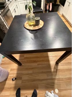 Black table for games or kitchen
