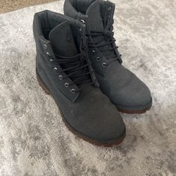 Denim Canvas Timberland Boots
