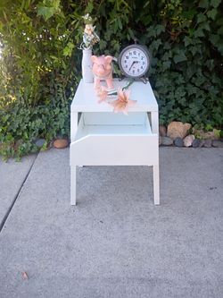 Ikea Nightstand White Metal 14"  W X 14 1/2" D X 22" T
