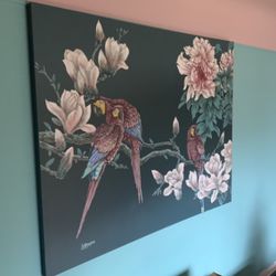 Letterman Parrot Painting On Canvis 4’ X 5’ “mint” $1,200.00 Obo