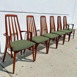 Restored Mid-Century Danish Niels Koefoed "Eva" Dining Chairs