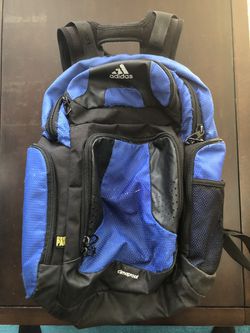 Adidas Black and Blue Backpack