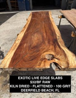 Live Edge Slabs For Sale | Exotic Hardwood | $32/BF
